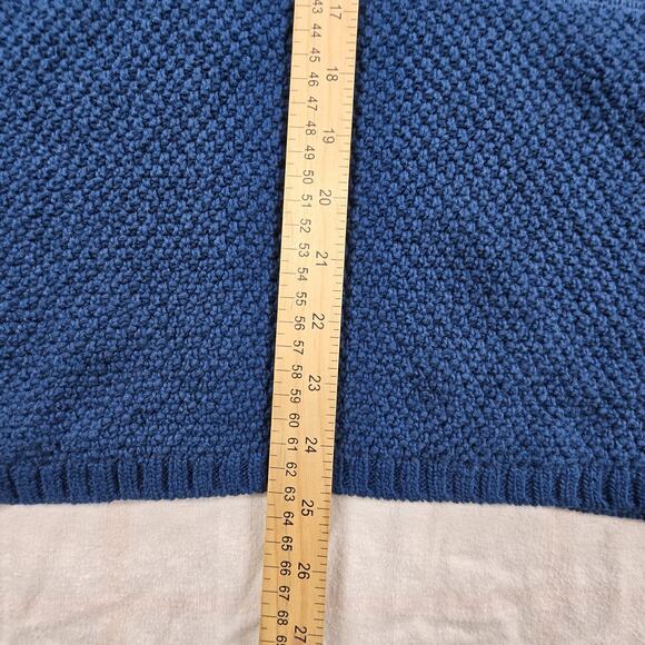 Habitat Womens Cowl Neck Waffle Knit Poncho Top Lagenlook Baltic Blue M/L - Picture 5 of 12